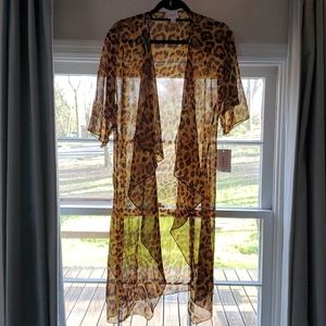 Animal print sheet Lularoe Shirley kimono